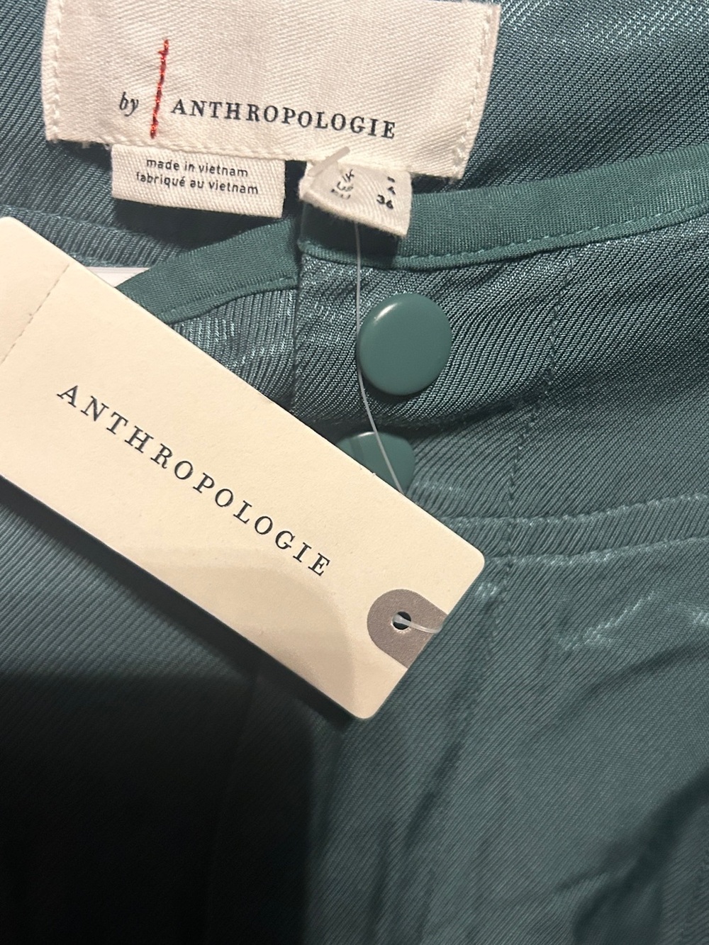 ANTHROPOLOGIE RUCHED PARACHUTE PANTS Satin Wide-Leg Pants - Picture 5 of 5